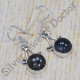 Exotic Black Rutile Gemstone 925 Sterling Silver Fancy Jewelry Earrings SJWE-271