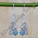 Chalcedony Gemstone 925 Sterling Silver Jewelry Light Weight Earrings SJWE-291
