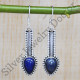 925 Sterling Silver Handmade Jewelry Lapis Lazuli Gemstone Earrings SJWE-293