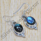 Anniversary Gift 925 Sterling Silver Jewelry Labradorite Gemstone Earrings SJWE-322