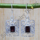 Anniversary Gift Jewelry 925 Sterling Silver Garnet Gemstone Earrings SJWE-336
