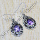 Amethyst Gemstone Authentic 925 Sterling Silver Nice Jewelry Earrings SJWE-341