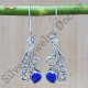 Classic 925 Sterling Silver Jewelry Lapis Lazuli Gemstone Woman Earrings SJWE-354