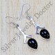 Blue Black Gemstone Real 925 Sterling Silver Jewelry Earrings SJWE-355