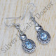 Blue Topaz Gemstone 925 Sterling Silver Wedding Jewelry Fine Earrings SJWE-409