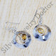 925 Real Sterling Silver Citrine Gemstone Exclusive Jewelry Stylish Earrings SJWE-416