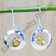 925 Real Sterling Silver Citrine Gemstone Exclusive Jewelry Stylish Earrings SJWE-416