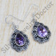 Amethyst Gemstone Real 925 Sterling Silver Handmade Jewelry Earrings SJWE-422