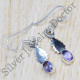Casual Wear 925 Sterling Silver Jewelry Amethyst Gemstone Earrings SJWE-433