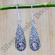 Authentic 925 Sterling Silver Jewelry Amethyst Gemstone Earrings SJWE-435