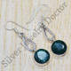 925 Sterling Silver Light Weight Jewelry Emerald Gemstone Earrings SJWE-445