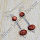Beautiful Red Sunstone 925 Sterling Silver Unique Jewelry Earrings SJWE-477