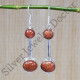 Beautiful Red Sunstone 925 Sterling Silver Unique Jewelry Earrings SJWE-477
