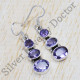 Exclusive Amethyst Gemstone 925 Sterling Silver Woman Jewelry Earrings SJWE-505