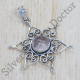 925 Sterling Silver Designer Jewelry Rose Quartz Gemstone Pendant SJWP-630