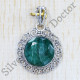Causal Wear Jewelry Emerald Gemstone 925 Sterling Silver Pendant SJWP-656
