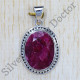 Corundum Ruby Gemstone 925 Sterling Silver Fancy Jewelry Pendant SJWP-657