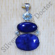 925 Sterling Silver Sapphire And Multi Gemstone Unique Jewelry Pendant SJWP-666