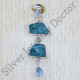 Blue Topaz And Rough Aquamarine Gemstone 925 Sterling Silver Jewelry Pendant SJWP-667