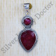 Beautiful Jewelry Ruby Gemstone 925 Sterling Silver Fine Pendant SJWP-675