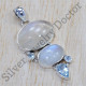 925 Sterling Silver Jewelry Rainbow Moonstone And Blue Topaz Gemstone Pendant SJWP-680
