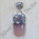 Anniversary Gift Jewelry 925 Sterling Silver Rose Quartz Gemstone Pendant SJWP-695