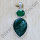 Emerald And Green Onyx Gemstone 925 Sterling Silver Jewelry Pendant SJWP-715