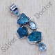 925 Silver Blue Topaz And Rough Aquamarine Gemstone Jewelry Pendant SJWP-716