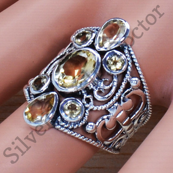 Citrine Gemstone 925 Sterling Silver Factory Direct Jewelry Ring SJWR-1272