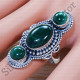 925 Sterling Silver Classic Look Jewelry Malachite Gemstone Fine Ring SJWR-1285