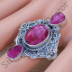 Corundum Ruby Gemstone 925 Sterling Silver Jewelry Unique Ring SJWR-1305