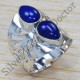 925 Sterling Silver Lapis Lazuli Gemstone Jewelry Finger Ring SJWR-1306