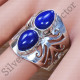 925 Sterling Silver Lapis Lazuli Gemstone Jewelry Finger Ring SJWR-1306