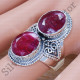 925 Sterling Silver Corundum Ruby Gemstone Stylish Jewelry Ring SJWR-1326