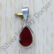 925 Sterling Silver Ruby Gemstone Classic Look Jewelry Pendant SJWP-746