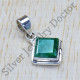 Emerald Gemstone 925 Sterling Silver Handcrafted Jewelry Pendant SJWP-747