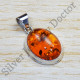 Amazing Look 925 Sterling Silver Jewelry Amber Gemstone Pendant SJWP-759