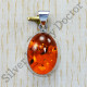 Amazing Look 925 Sterling Silver Jewelry Amber Gemstone Pendant SJWP-759