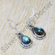 Anniversary Gift Jewelry 925 Sterling Silver Labradorite Gemstone Earrings SJWE-531