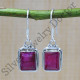 Causal Wear Jewelry Ruby Gemstone 925 Sterling Silver Earrings SJWE-541