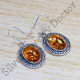 Amber Gemstone 925 Sterling Silver Traditional Jewelry Earrings SJWE-550