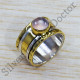Casual Wear Jewelry 925 Sterling Silver Rose Quartz Gemstone Ring SJWR-1484