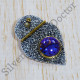 925 Real Silver And Brass Purple Copper Turquoise Gemstone Jewelry Pendant SJWP-770