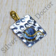 925 Silver And Brass Beautiful Jewelry Rough Labradorite Gemstone Pendant SJWP-775