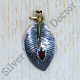 925 Sterling Silver And Brass Designer Jewelry Garnet Gemstone Pendant SJWP-778