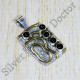 Black Onyx Gemstone 925 Sterling Silver And Brass Jewelry Pendant SJWP-803