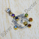 Amethyst And Multi Gemstones 925 Sterling Silver And Brass Jewelry Pendant SJWP-808