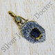 925 Silver And Brass Jewelry Rough Amethyst And Prehnite Gemstone Pendant SJWP-809