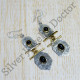 Designer 925 Sterling Silver And Brass Black Onyx Gemstone Jewelry Earring SJWE-574
