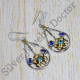 Blue Topaz And Iolite Gemstone 925 Sterling Silver And Brass Jewelry Earring SJWE-577